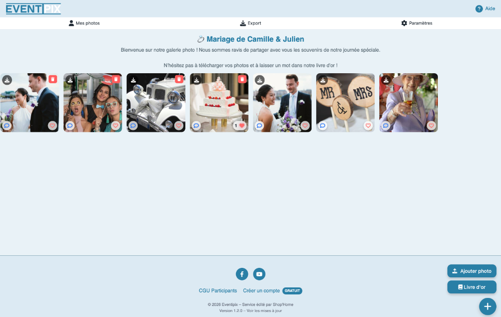 Thème galerie photo Océan Eventipix